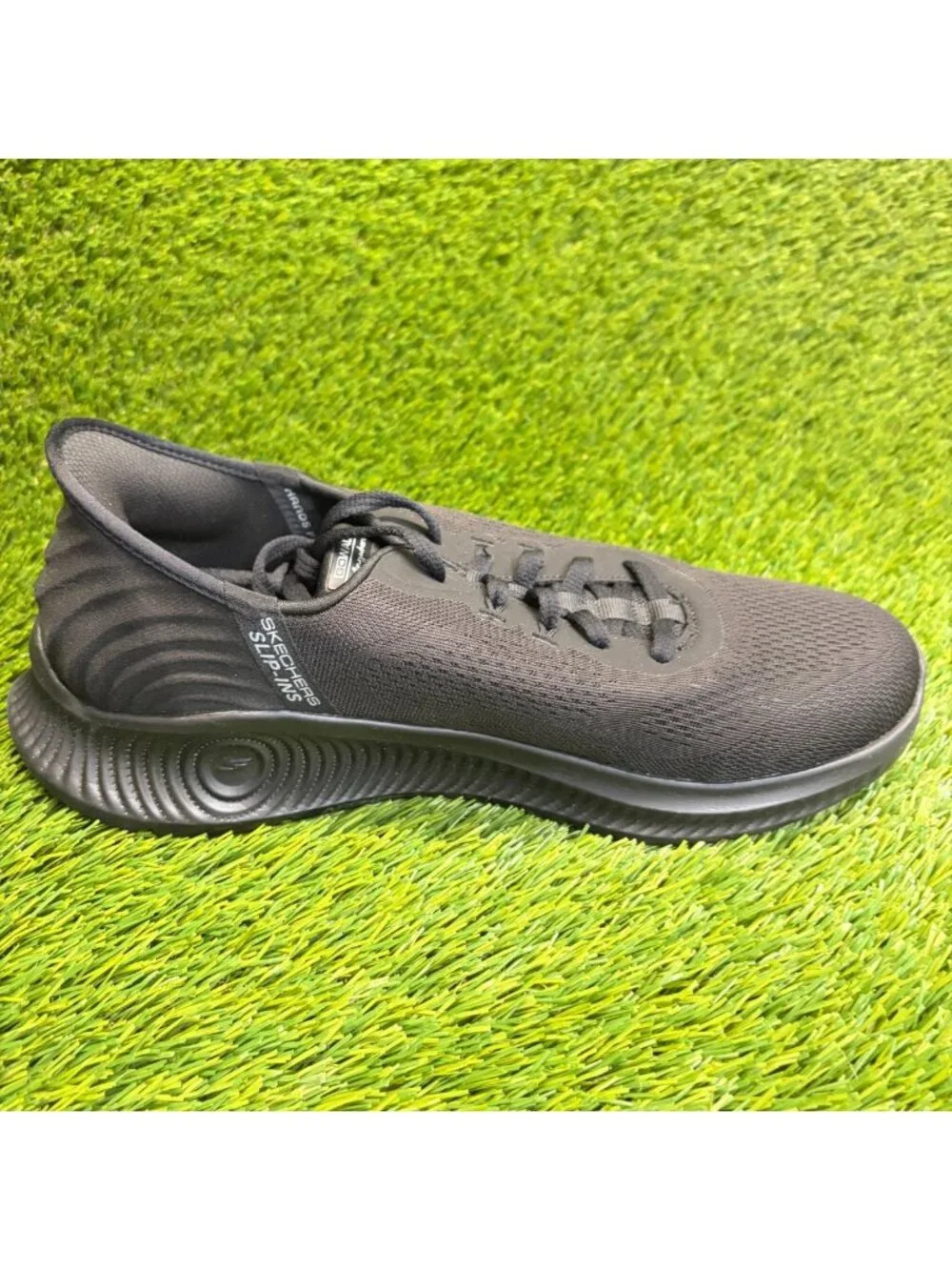 Skechers Go Walk Anywhere Worldwide Mens Size 10 Black Running Shoes Sneakers